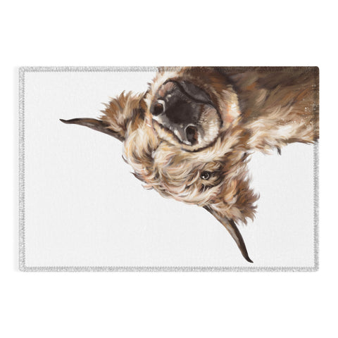 Big Nose Work Sneaky Highland Cow Outdoor Rug