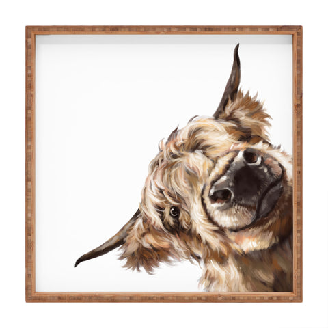 Big Nose Work Sneaky Highland Cow Square Tray