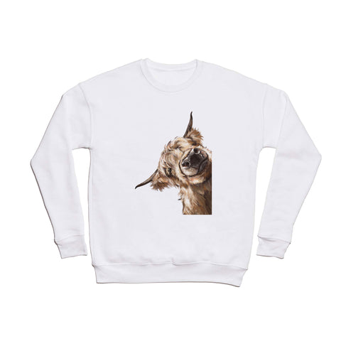 Big Nose Work Sneaky Highland Cow Crewneck Sweatshirt