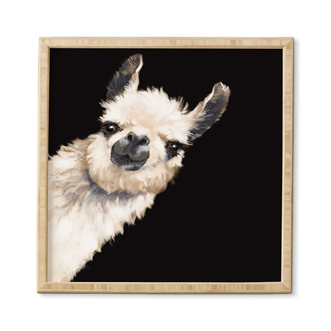 Big Nose Work Sneaky Llama Black Framed Wall Art