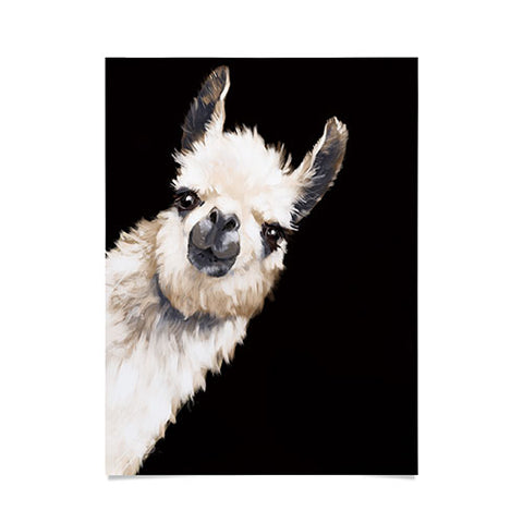 Big Nose Work Sneaky Llama Black Poster