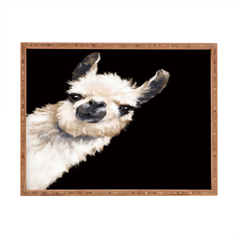 Big Nose Work Sneaky Llama Black Rectangular Tray