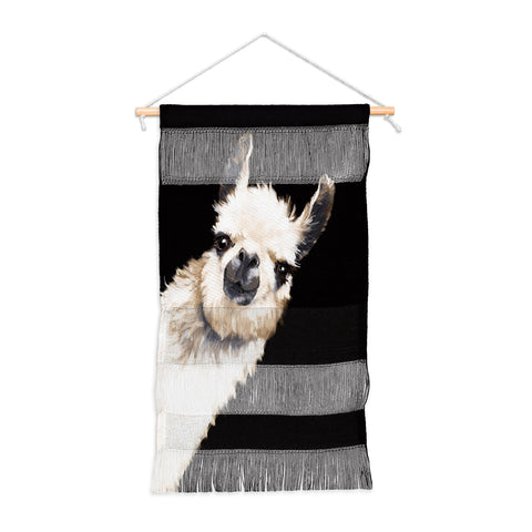 Big Nose Work Sneaky Llama Black Wall Hanging Portrait