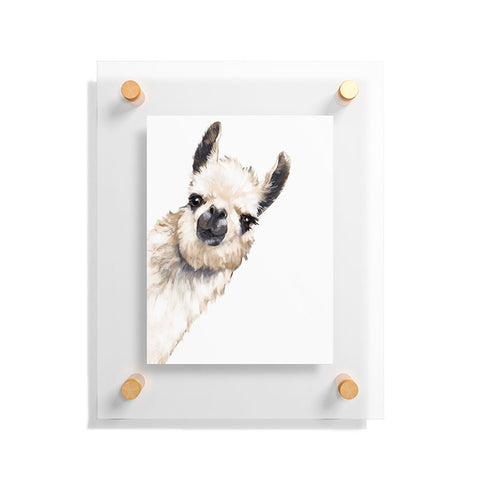 Big Nose Work Sneaky Llama White Floating Acrylic Print
