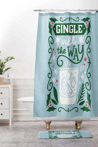 Bigdreamplanners Gingle all the way Shower Curtain And Mat