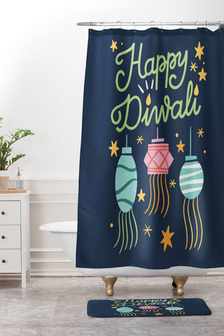Bigdreamplanners Happy Diwali I Shower Curtain And Mat