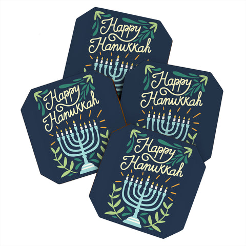 Bigdreamplanners Happy Hanukkah Coaster Set