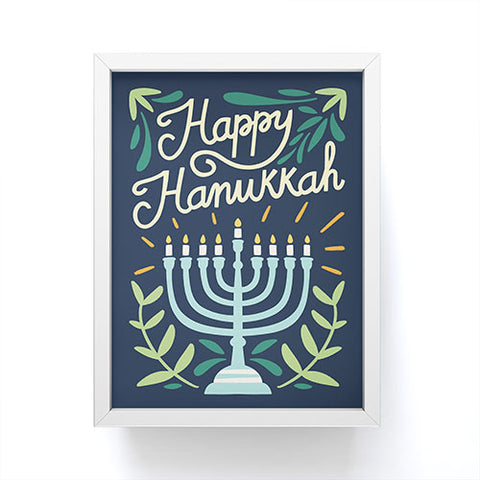 Bigdreamplanners Happy Hanukkah Framed Mini Art Print