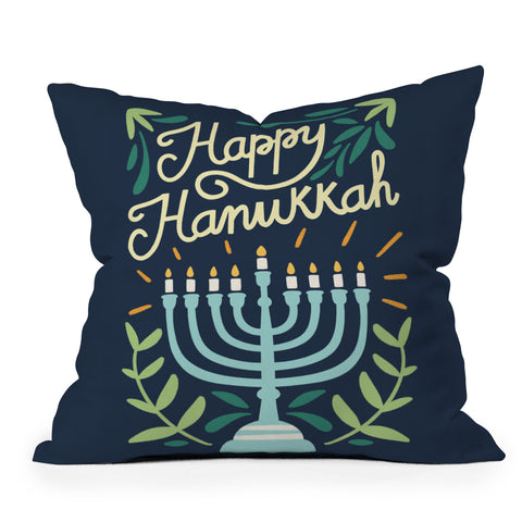 Bigdreamplanners Happy Hanukkah Throw Pillow
