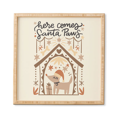 Bigdreamplanners Here comes Santa Paws Framed Wall Art
