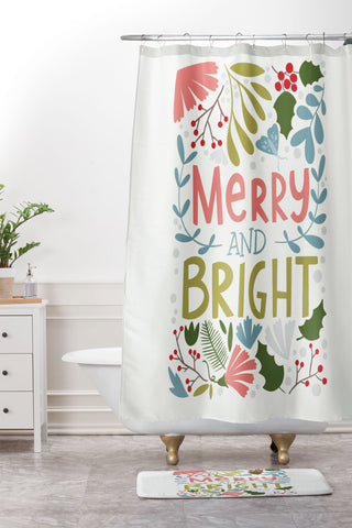 Bigdreamplanners Merry and bright I Shower Curtain And Mat