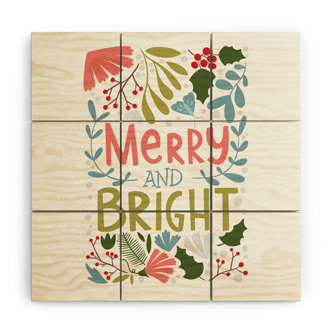 Bigdreamplanners Merry and bright I Wood Wall Mural