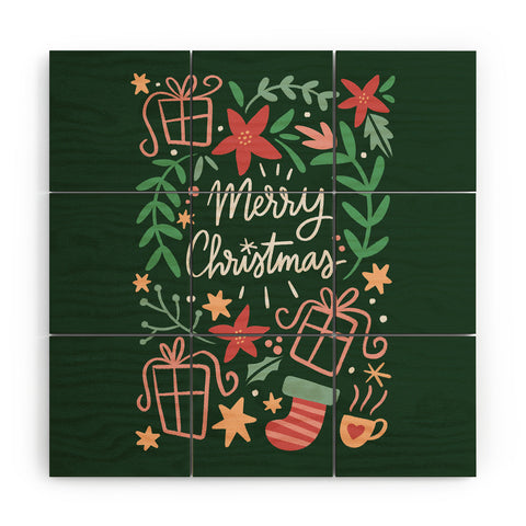 Bigdreamplanners Merry Christmas I Wood Wall Mural