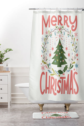 Bigdreamplanners Merry Christmas III Shower Curtain And Mat