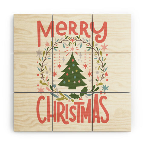 Bigdreamplanners Merry Christmas III Wood Wall Mural