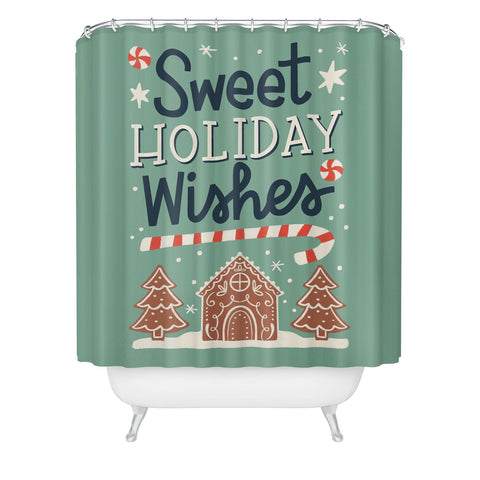 Bigdreamplanners Sweet Holiday wishes Shower Curtain