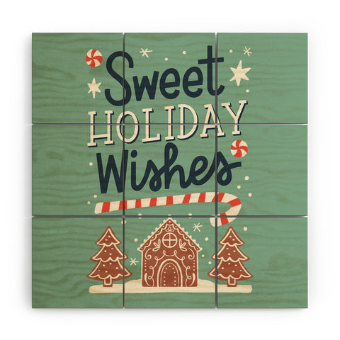 Bigdreamplanners Sweet Holiday wishes Wood Wall Mural