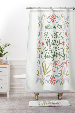 Bigdreamplanners Wishing you a very Merry Christmas Shower Curtain And Mat