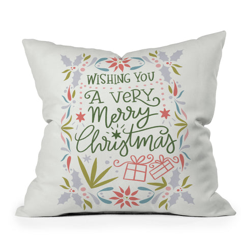 Bigdreamplanners Wishing you a very Merry Christmas Throw Pillow