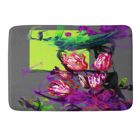 Biljana Kroll Bouquet of Tulips Memory Foam Bath Mat