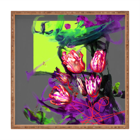 Biljana Kroll Bouquet of Tulips Square Tray