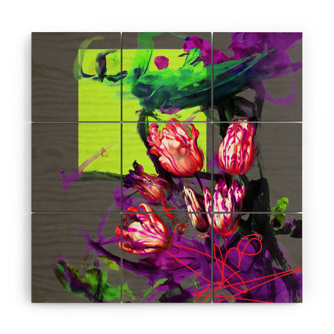 Biljana Kroll Bouquet of Tulips Wood Wall Mural