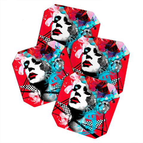 Biljana Kroll Crimson Kiss Coaster Set