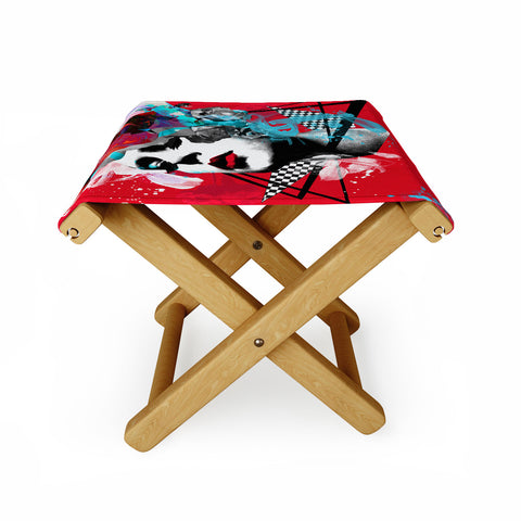 Biljana Kroll Crimson Kiss Folding Stool