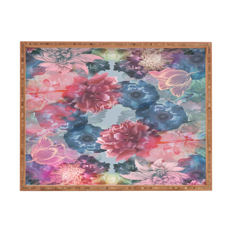 Biljana Kroll Flourishing Florals Rectangular Tray