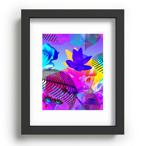 Biljana Kroll Fluorescent Florals Recessed Framing Rectangle