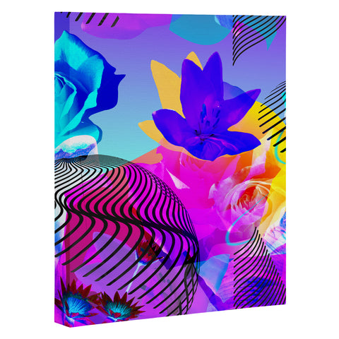 Biljana Kroll Fluorescent Florals Art Canvas
