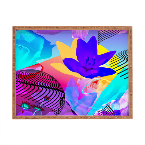 Biljana Kroll Fluorescent Florals Rectangular Tray