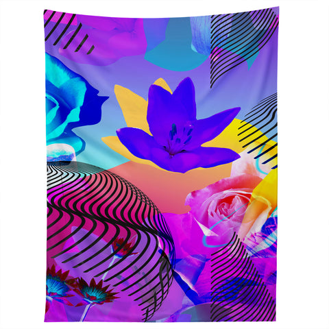 Biljana Kroll Fluorescent Florals Tapestry