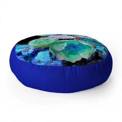 Biljana Kroll Indigo Whirlwind Floor Pillow Round
