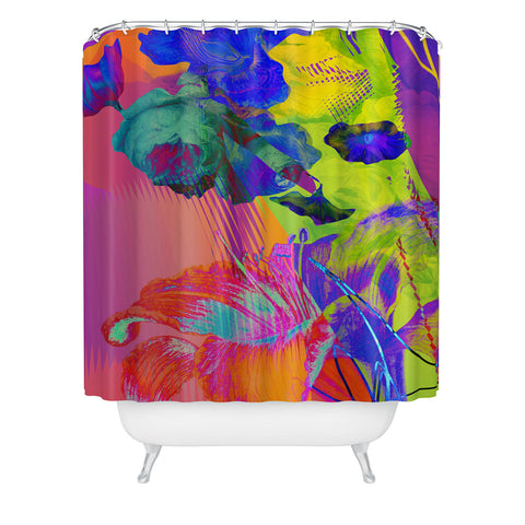 Biljana Kroll Neon Night Shower Curtain