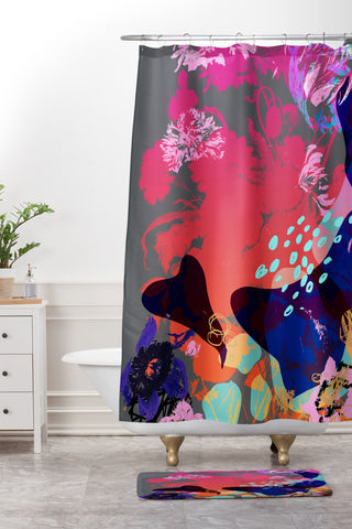 Biljana Kroll Nouveau Sunrise Shower Curtain And Mat