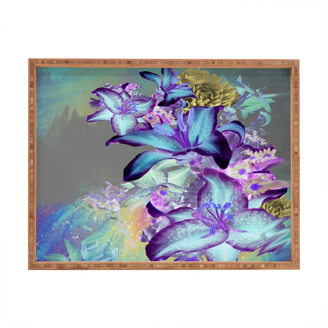 Biljana Kroll Oil Spill Florals Rectangular Tray