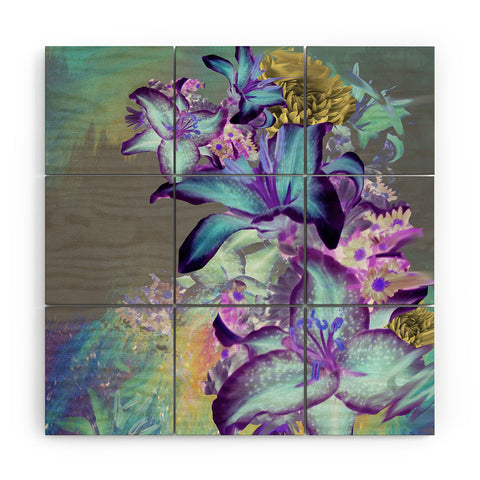 Biljana Kroll Oil Spill Florals Wood Wall Mural