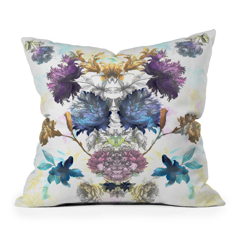 Biljana Kroll Peony Garden Throw Pillow