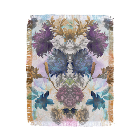 Biljana Kroll Peony Garden Throw Blanket