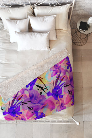 Biljana Kroll Tropical Tango Fleece Throw Blanket