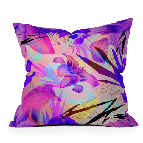 Biljana Kroll Tropical Tango Throw Pillow
