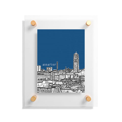 Bird Ave Ann Arbor Navy Floating Acrylic Print