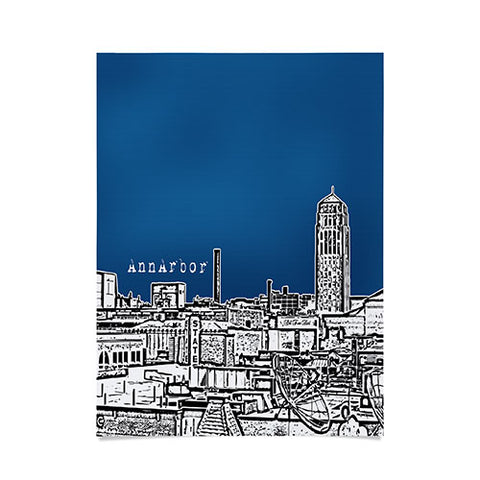 Bird Ave Ann Arbor Navy Poster