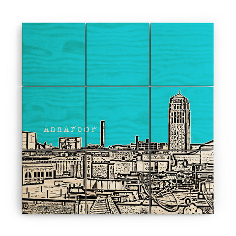 Bird Ave Ann Arbor Sky Wood Wall Mural