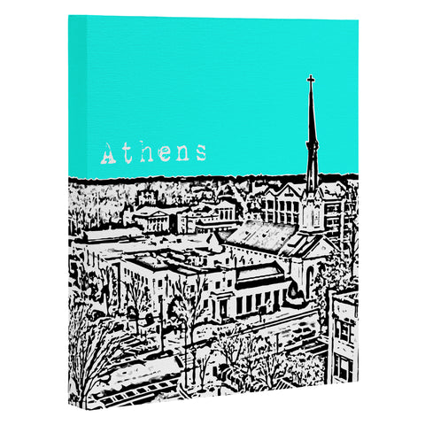 Bird Ave Athens Aqua Art Canvas