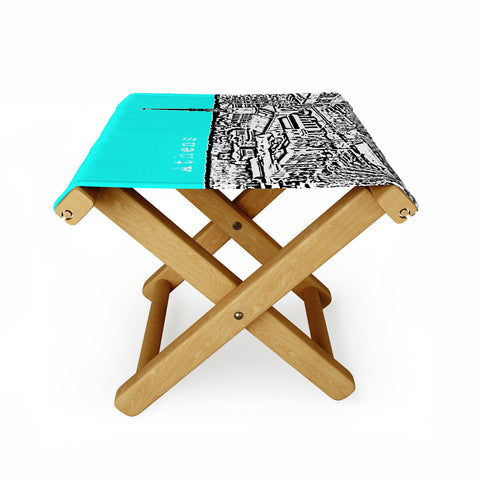 Bird Ave Athens Aqua Folding Stool