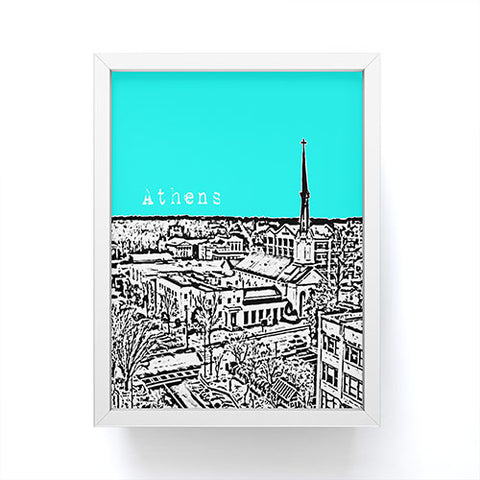 Bird Ave Athens Aqua Framed Mini Art Print