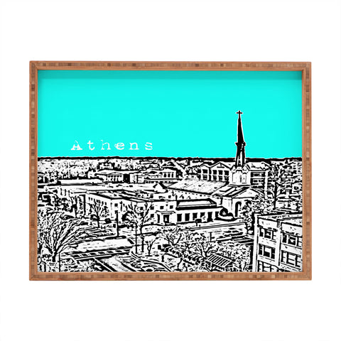 Bird Ave Athens Aqua Rectangular Tray