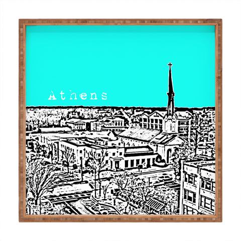 Bird Ave Athens Aqua Square Tray